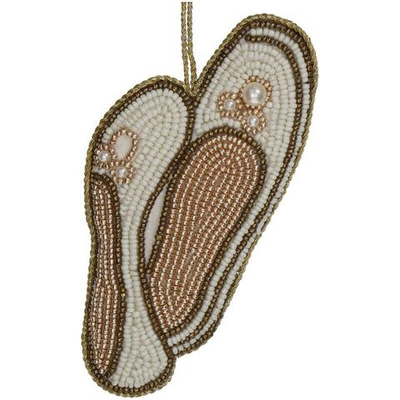 Елочное украшение "Балетные тапочки" 7х14х1см