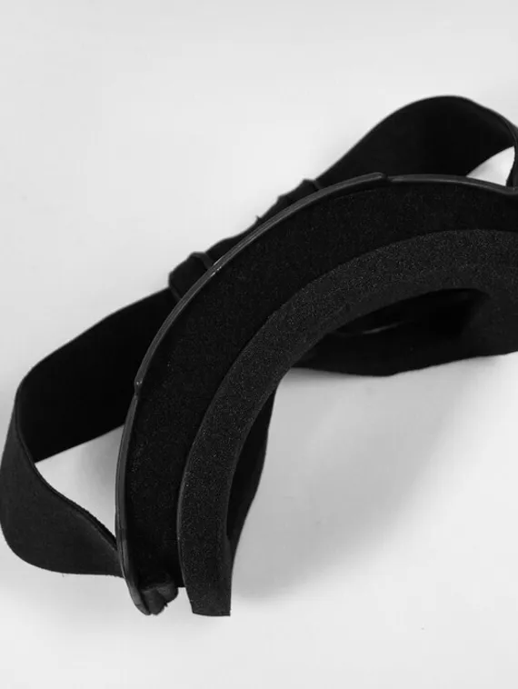 Очки-маска для езды на мототехнике, разборные, стекло с затемнением, черные