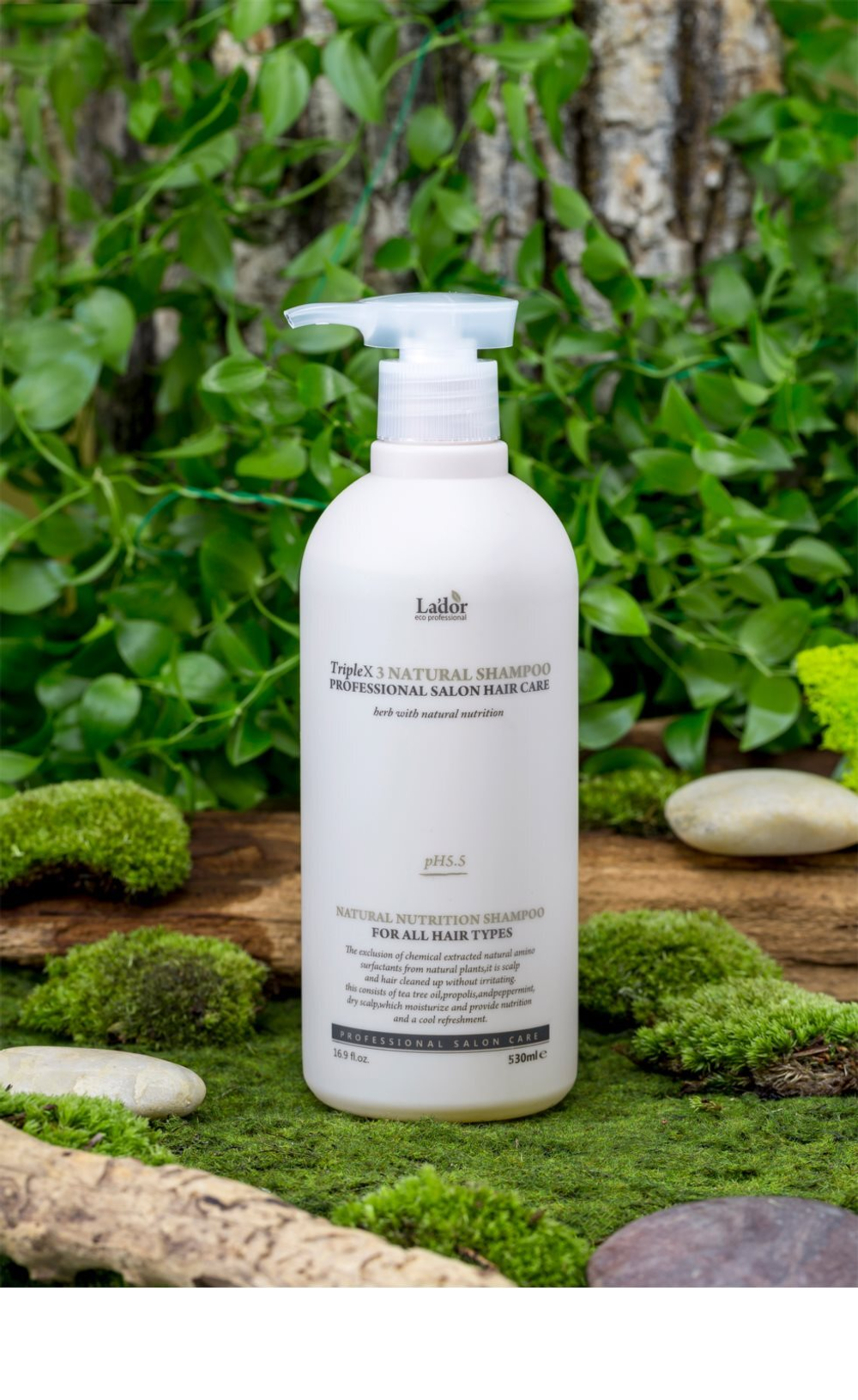 La'dor TripleX - натуральный травяной шампунь для всех типов волос /   530  ml  / GTIN 8809500810629