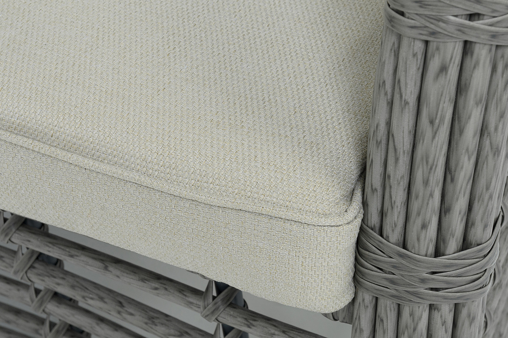 "Ницца" диван из искусственного ротанга трехместный, цвет серый