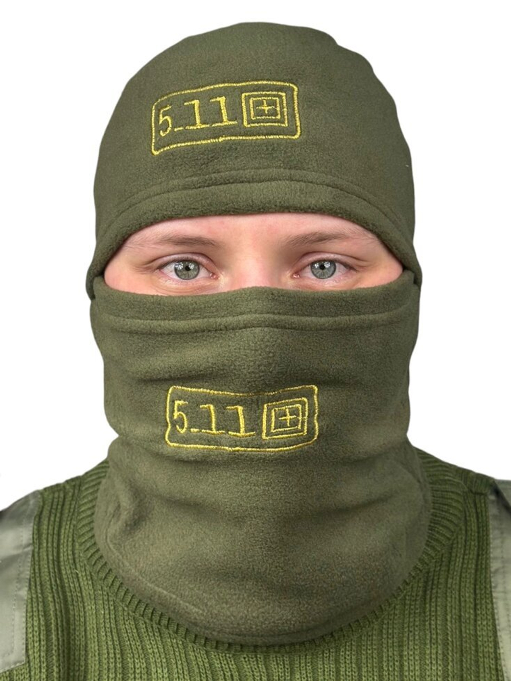 Теплая оливковая балаклава из флиса 5.11 Tactical
