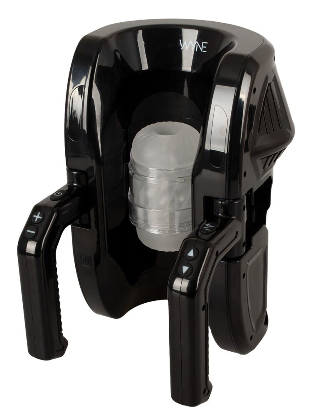 Мощный мастурбатор WYNE Masturbator 10 (Цвет: черный с белым)