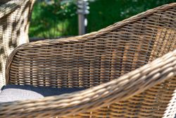 "Эспрессо-150 R" обеденная группа плетеная, цвет соломенный