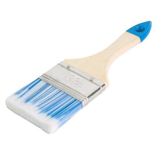 Кисть плоская Лазурит  -  Стандарт  63мм /иск.щетина, дер. руч. TOOLBERG (Лакра) 0111414