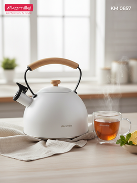 Чайник 2,5 л. из нержавеющей стали со свистком Kamille KM 0857