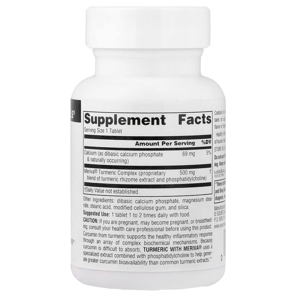 Source Naturals, куркума с Meriva®, 30 таблеток