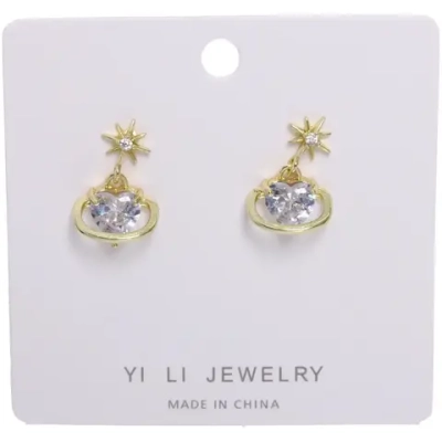 Серьги из гиппоалергенного металла «ПАЛУМНА», звезды, цвет золото и серебро, 2*1,5см