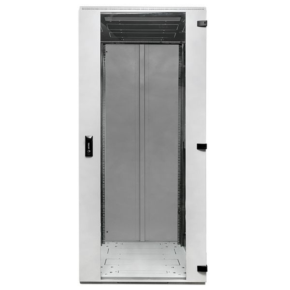 Шкаф напольный 19" TERACOM PRO 24U 600x600 мм двери стеклянная с замком-ручкой и металлическая серый