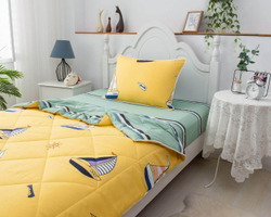 Детское постельное белье 1.5 спальное Sofi De MarkO Кораблики желтое