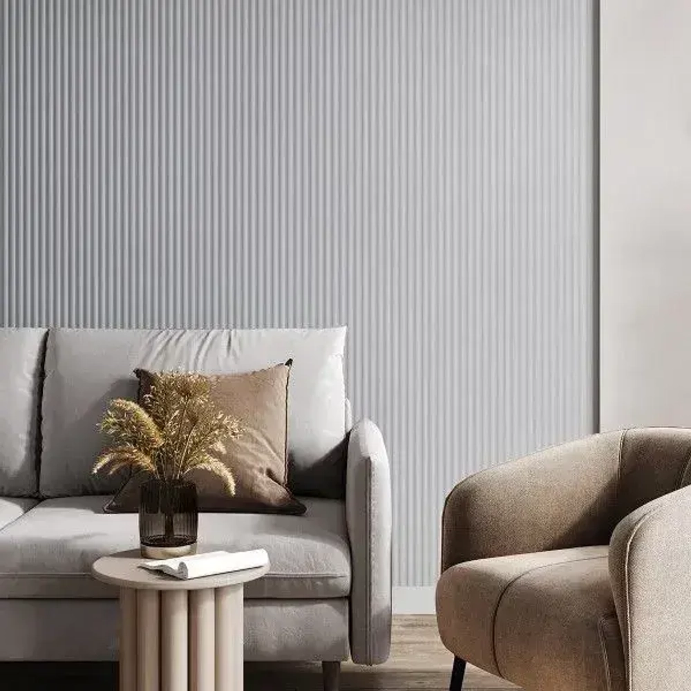 Стеновая панель 3D RAIL EAST (2700х120х12мм) Бриз Белая