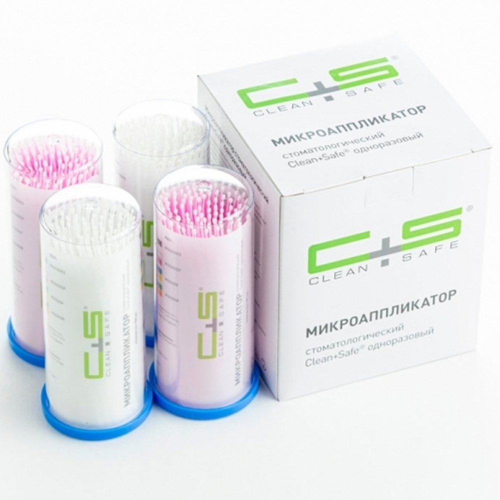 Микроапликаторы Clean+Safe/ Клин+Сейф, №2, SUPER FINE/ СУПЕР ФАЙН, 100шт