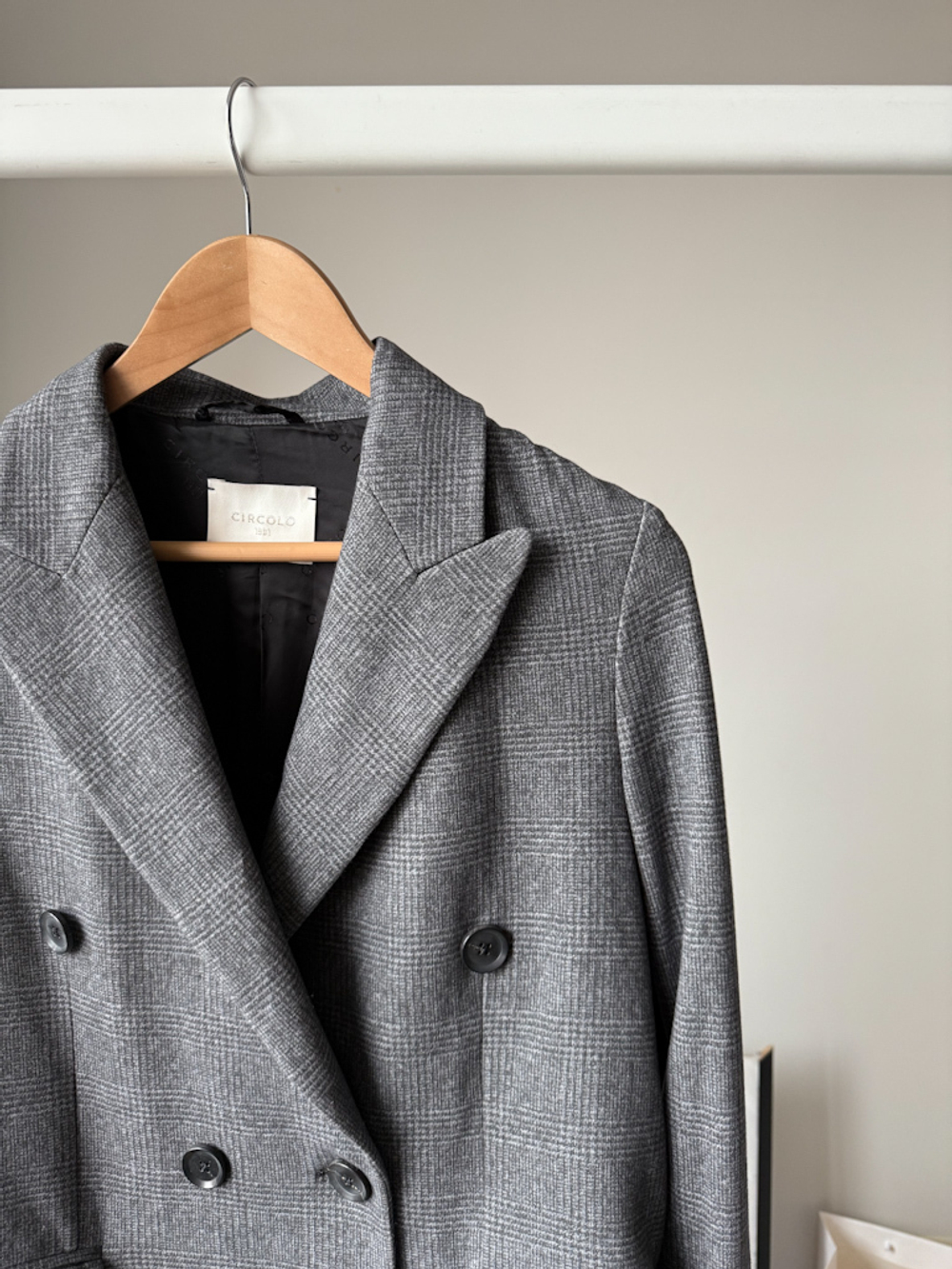 Пальто хлопковое в клетку Circolo, XS