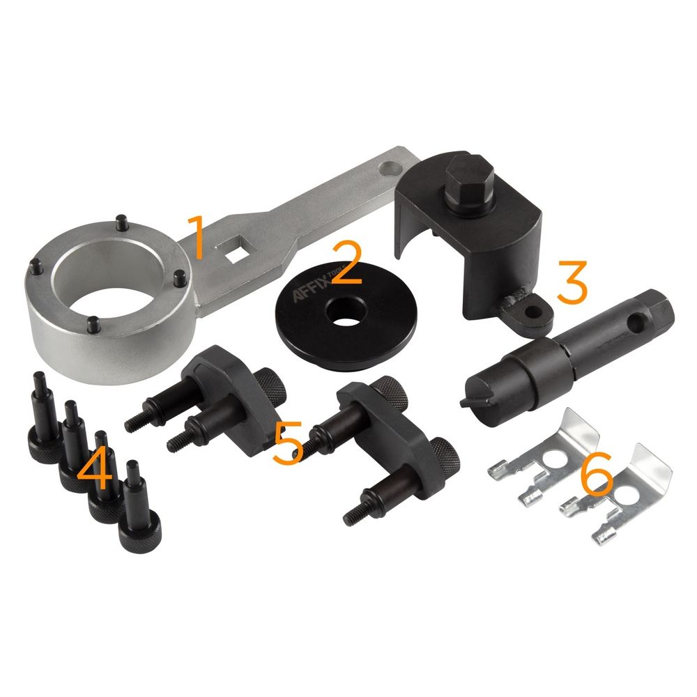 AFFIX (AF10322021C) Набор для проверки и регулировки фаз газораспределения VAG, кейс, 21 предмет