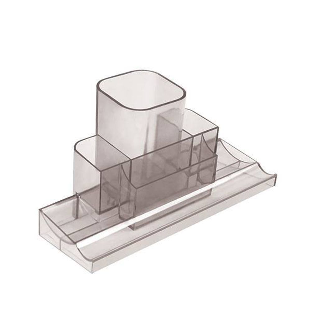 Подставка д/канц inФОРМАТ дымчат. пластик тониров.