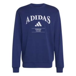 Мужская теннисная кофта Adidas Heritage Tennis Graphic Pullover - dark blue/white