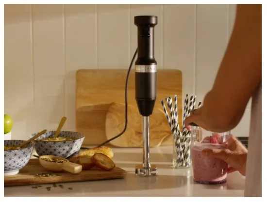 Погружной блендер KitchenAid (5KHBV83EBM), матовый черный