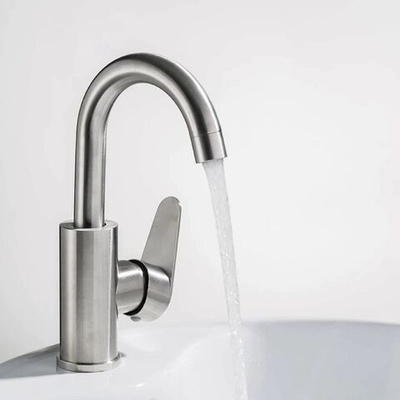 Смеситель для раковины, Frap, корот изл, с картриджем, нерж, F1348