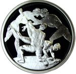 Греция 10 евро 2004 "XXVIII летние Олимпийские Игры, Афины 2004 - Борьба" (Proof)