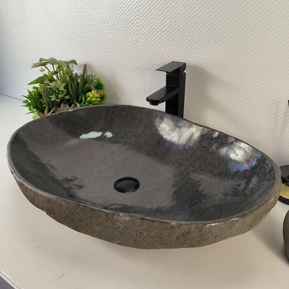Раковина из речного камня RS-65393 65*46*15 0863