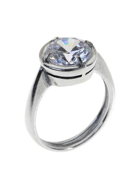 "Кумир" кольцо в серебряном покрытии из коллекции "Леди" от Jenavi