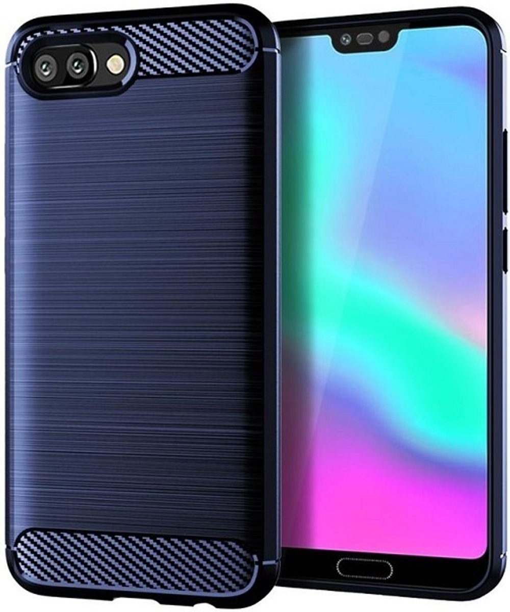 Чехол для Honor 10 (10 GT) цвет Blue (синий), серия Carbon от Caseport