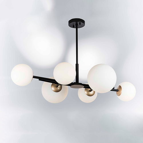 815460 Люстра CROCO 6х40W E14 ЧЕРНЫЙ МАТОВЫЙ/ЗОЛОТО