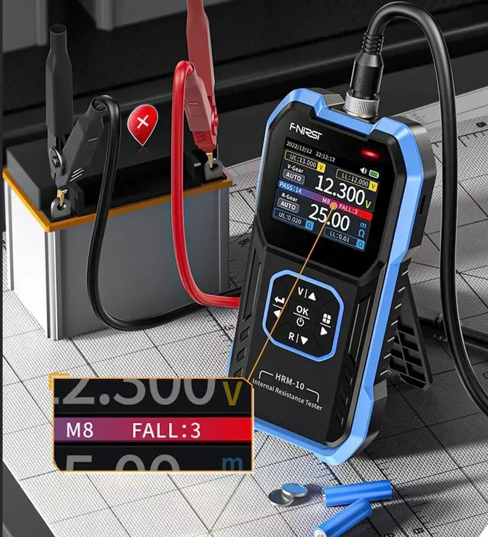 Тестер аккумуляторных батарей FNIRSI HRM-10