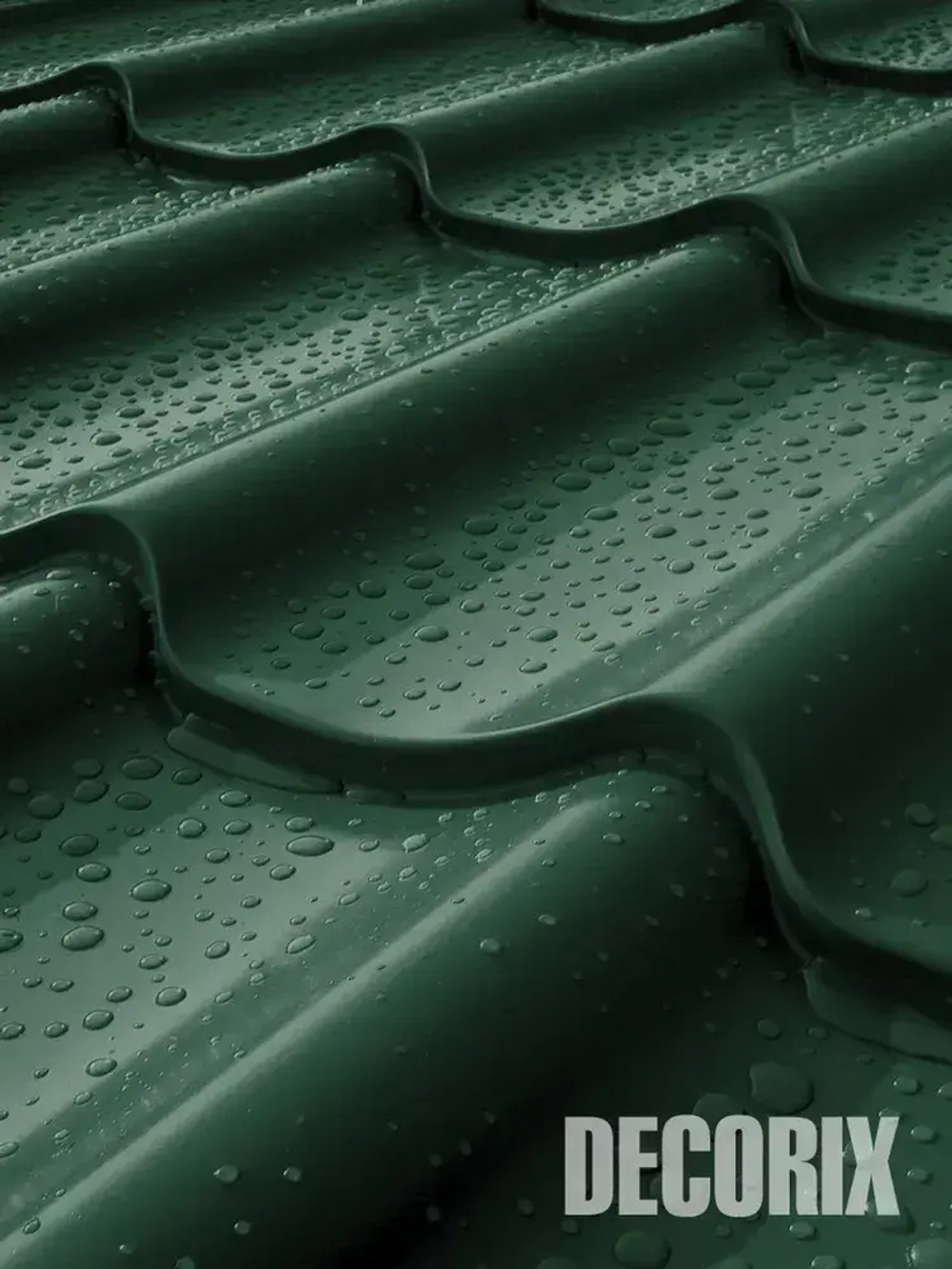 Краска для профнастила и металлочерепицы RAL 6005 Зеленый мох аэрозольная DECORIX - глянцевая краска в баллончике 520 мл