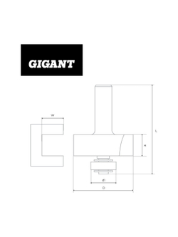 Фреза кромочная фальцевая D31.8 мм, H13 мм, хвостовик 8 мм Gigant GC-0025