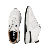 Кожаные кроссовки zac runn ltcol BOSS BLACK - белый(50495500)