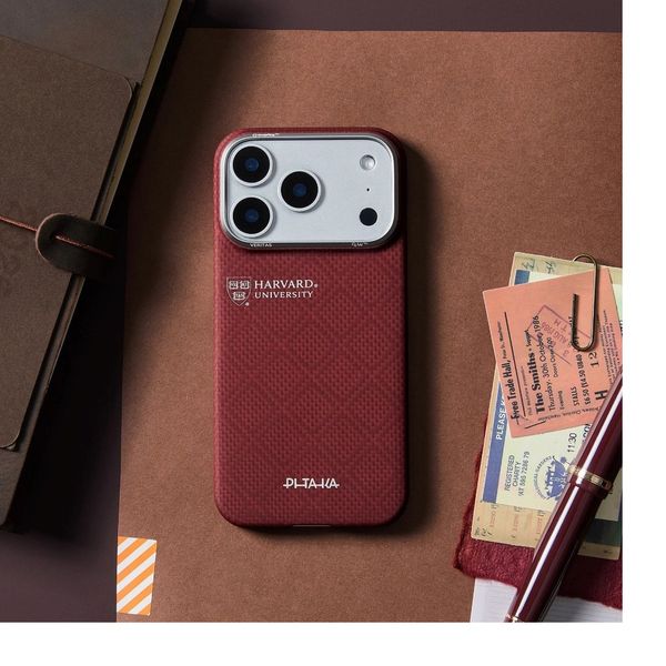 Чехол Pitaka Edge Case для iPhone 17 Pro, Гарвардский багровый | Harvard Crimson