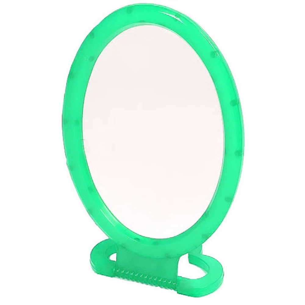 Зеркало настольное в пластиковой оправе «Практик» овал, подвесное 17*13см