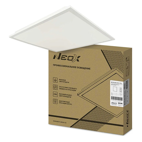Светильник панель LED 40Вт 6500К ДВО-PRO 4065-ОПАЛ 230В 120Лм/Вт CRI80 595*595*30мм NEOX