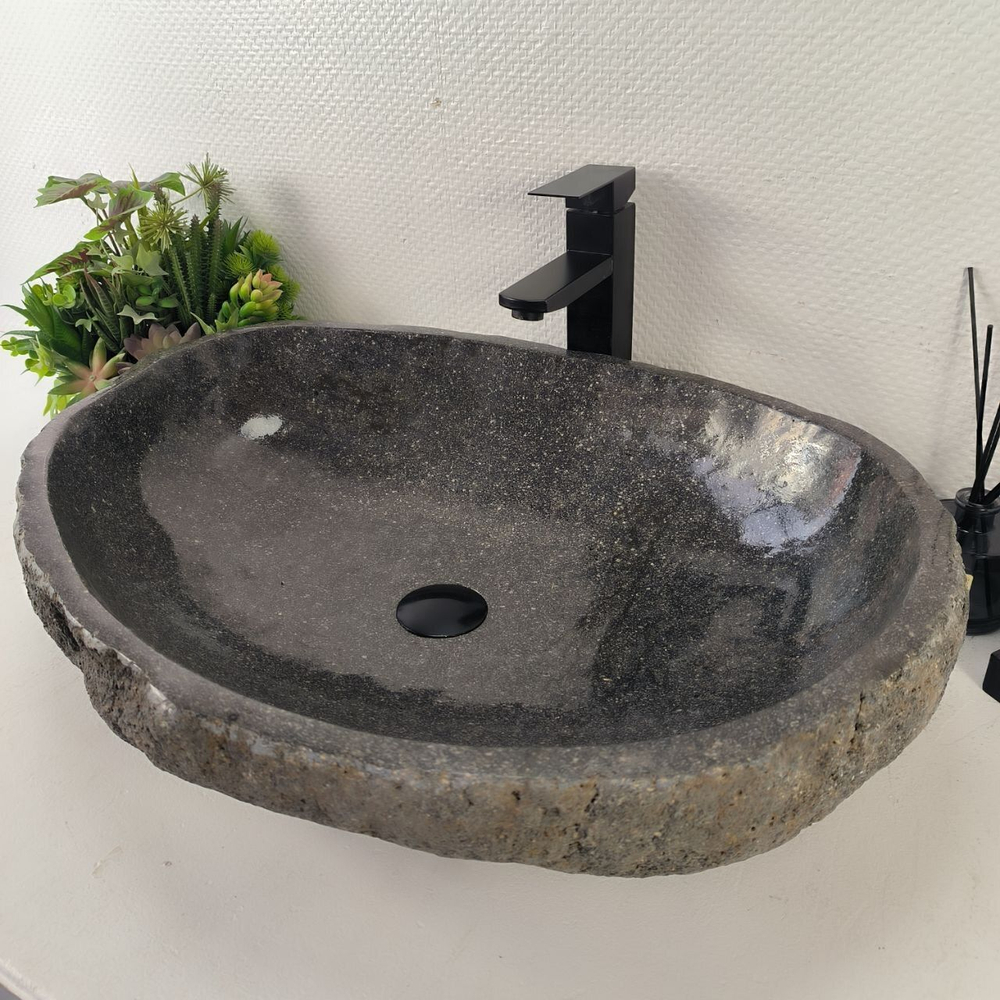Каменная раковина из речного камня RS-04999 (66*49*15) 0858 из натурального камня