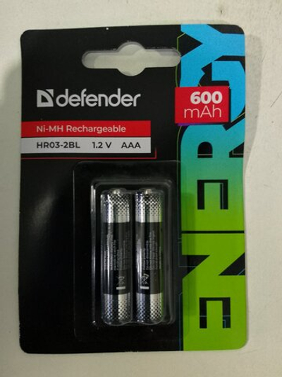 Аккумулятор DEFENDER Ni-MH AAA 600mAh bl 2шт