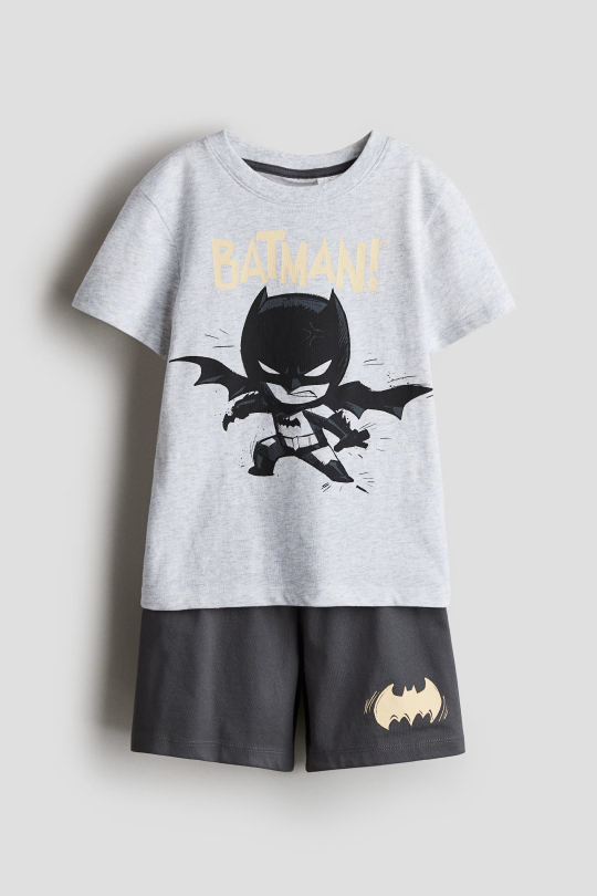 H&M Пижамный комплект с принтом, серый