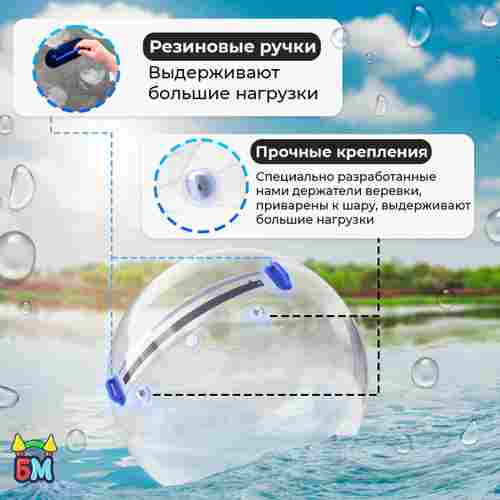 Аттракцион Водный шар ТПУ «Слеза», 2,4*2,4*2,4 м