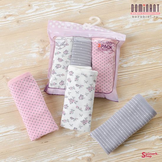 Трусики женские DOMINANT 55000-185, FULL BRIEF, 3 шт. в уп.