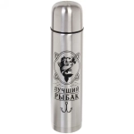 Термос с металлической колбой 1000 мл»Лучший рыбак» Серп и молот