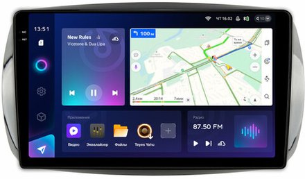 Магнитола для Mercedes-Benz Smart ForTwo/ForFour W453 2014-2023 - Teyes CC3-2K QLed Android 10, ТОП процессор, SIM-слот, CarPlay