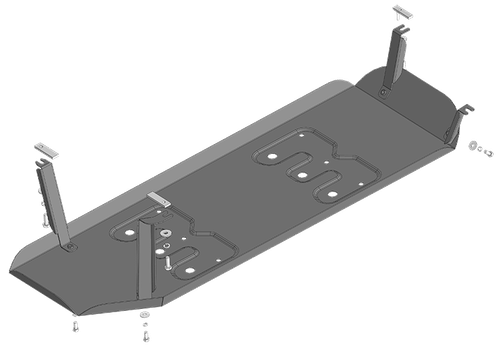 Защита топл. бака 2 мм, Сталь. для Jac T8 2019-н.в., Jac T8Pro 2019-н.в., Sollers ST6 2023-н.в., Jac T6 2019-н.в. MOTODOR.78304