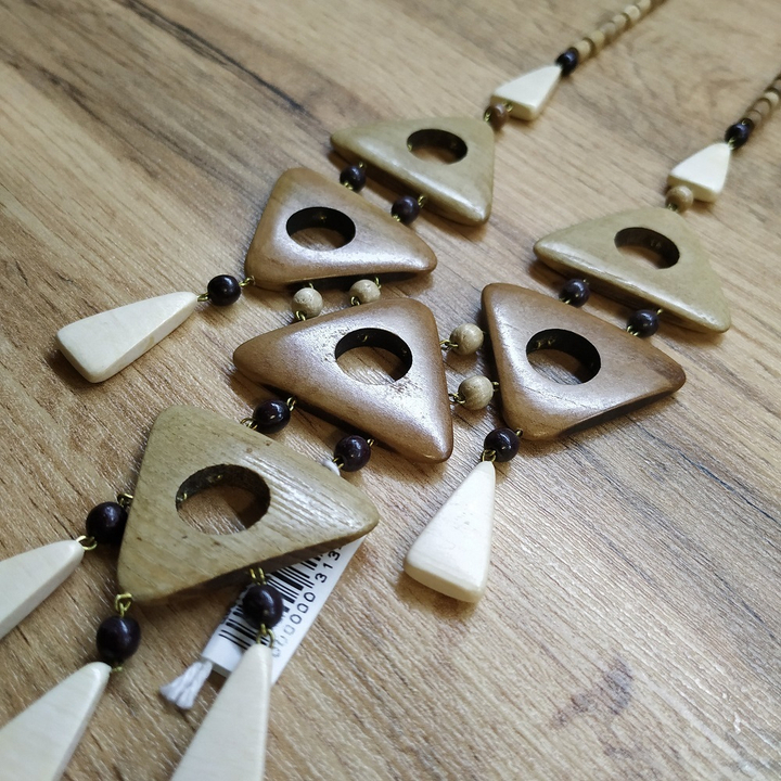 Колье Монокини, дерево, цвет ассорти, 62 см