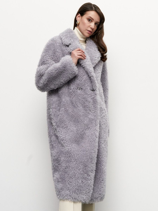 Шуба женская чебурашка тедди эко, серый, SilverFox