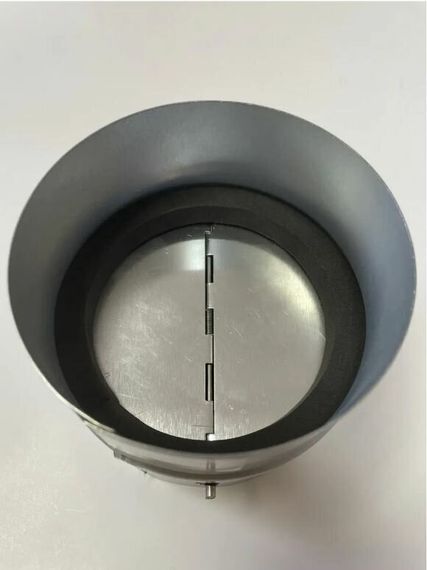 Обратный металлический клапан RDS 100 мм для круглых вентканалов, с резиновыми демпферами