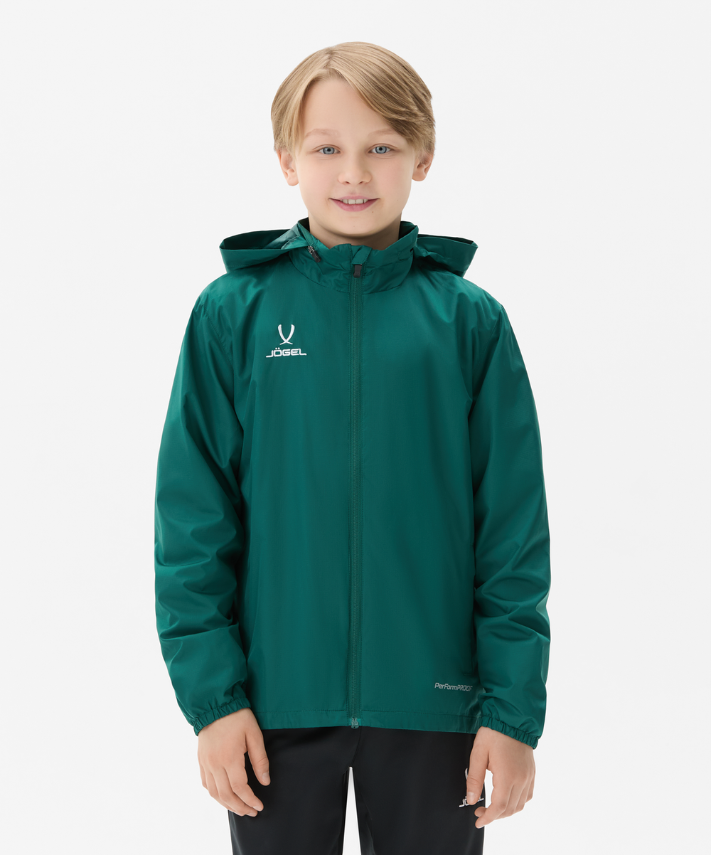 Куртка ветрозащитная DIVISION PerFormPROOF Shower Jacket, темно-зеленый, детский