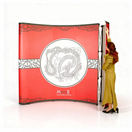 Стенд Поп-Ап 4x3 (Pop-Up) изогнутый