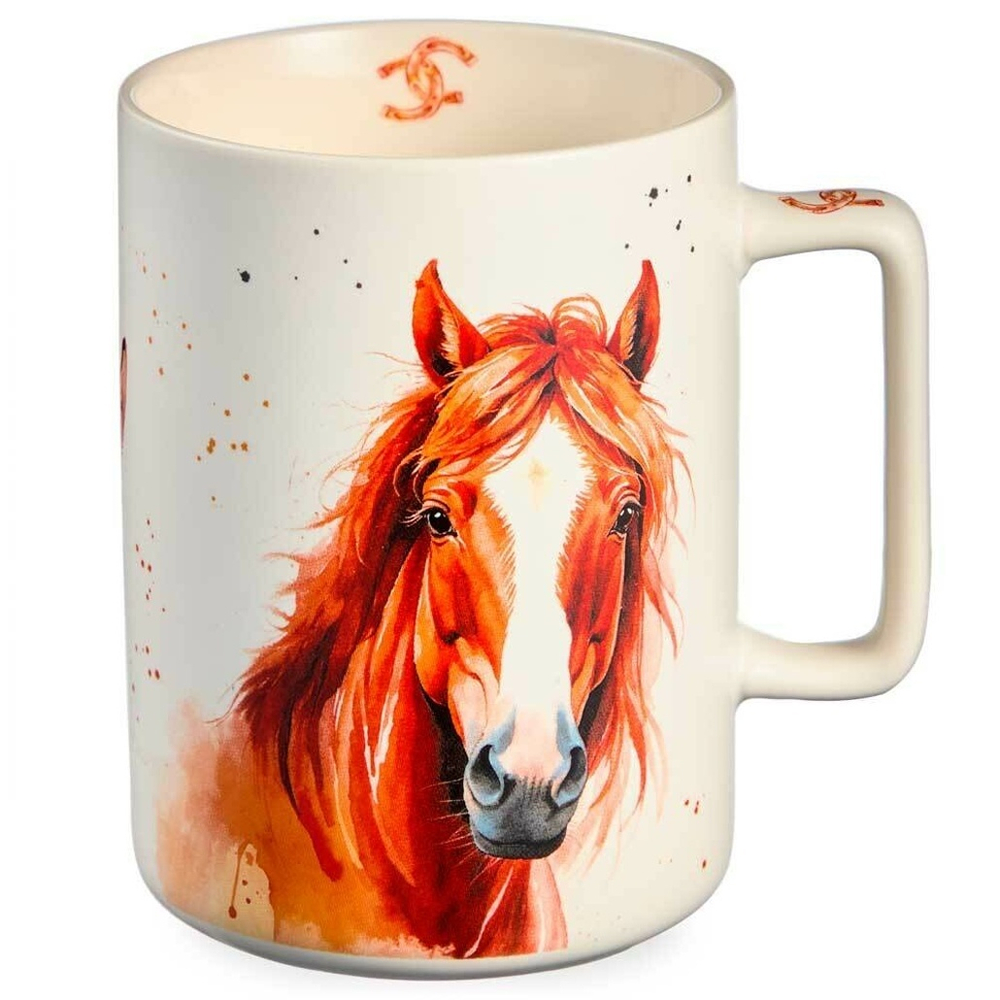 Кружка 400мл Кони в деле, 260-1061