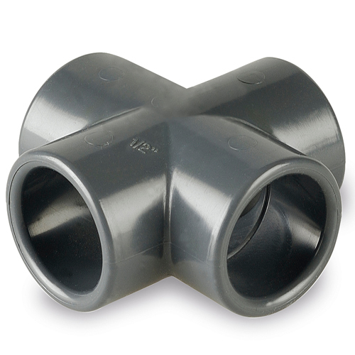 Крестовина ПВХ (НПВХ) под клей (Ру10-16), HIDROTEN, Испания