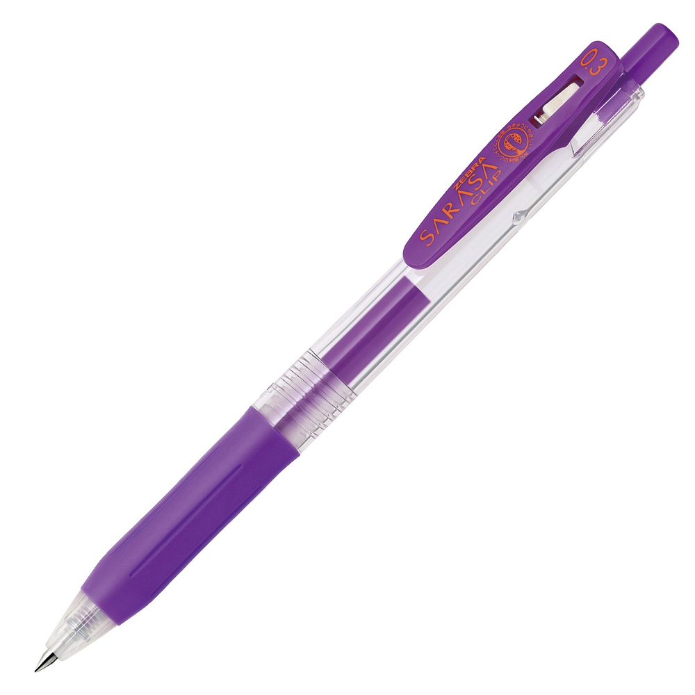 Ручка гелевая Zebra Sarasa Clip 0.3 пурпурная / Purple
