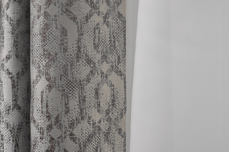 Ткань Портьера Хьюстон (Houston) 110 серая 275x260см Серый Garda Decor